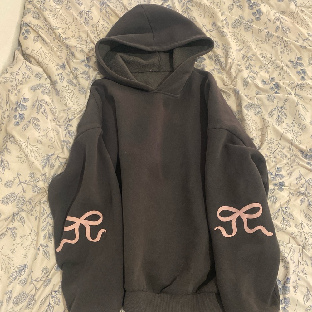 Edikted Black Hoodie with Pink Accents